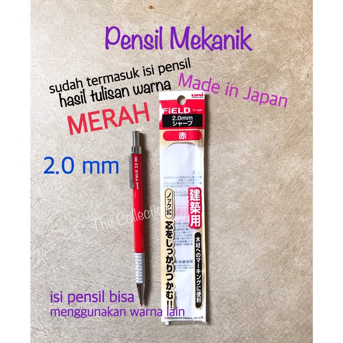 

BISA COD ATK0679UN JAPAN 2.0 mm RED Pensil Mekanik Merah UNI 143308 M207001P15 /ALAT TULIS