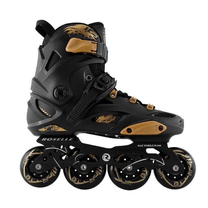 Original ROSELLE Inline Skate Freestyle dewasa Pro Slalom sepatu roda