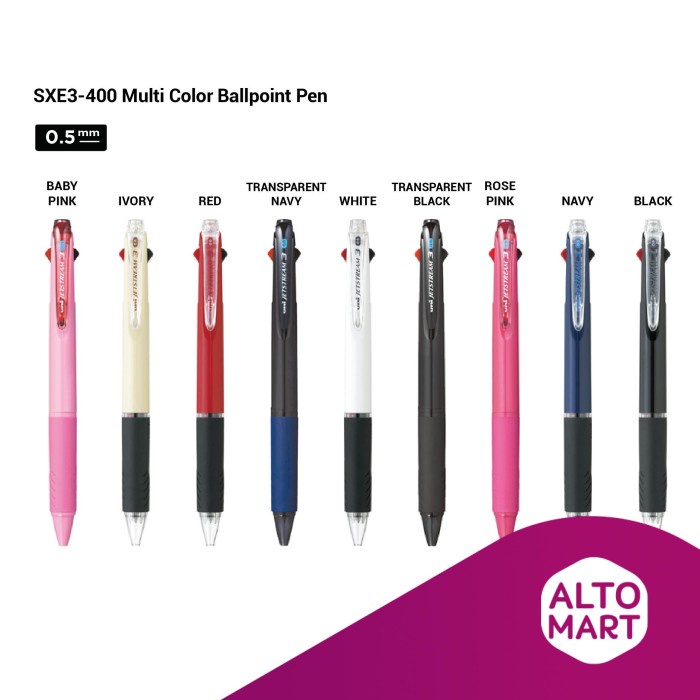 

Sale Uniball Jetstream 3 SXE3-400 Multi Color Ballpoint Pen 0.38 0.5 0.7 mm /ALAT TULIS