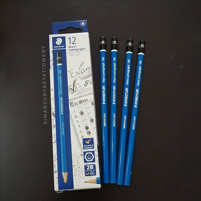 

TERLARIS Pensil 2B Staedler Mars Lumograph100 utk Ujian per LUSIN /ALAT TULIS AESTHETIC/ALAT TULIS