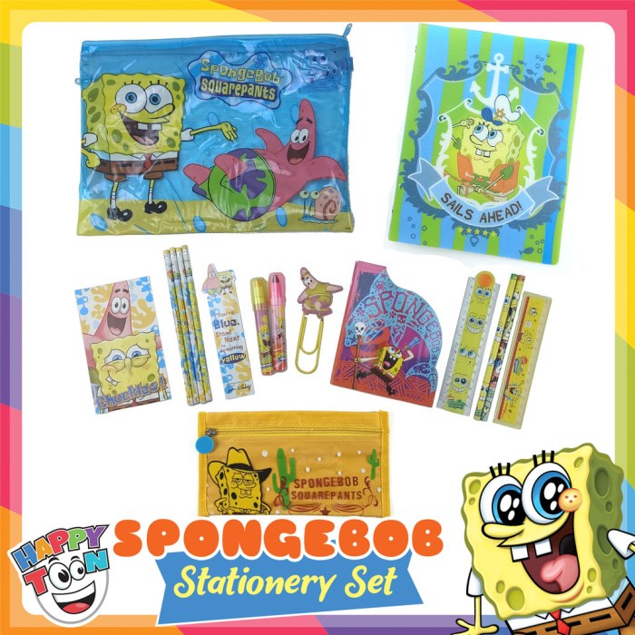 

TERLARIS BARU! Stationery Set SpongeBob - Paket Alat Tulis SpongeBob /ALAT TULIS AESTHETIC/ALAT