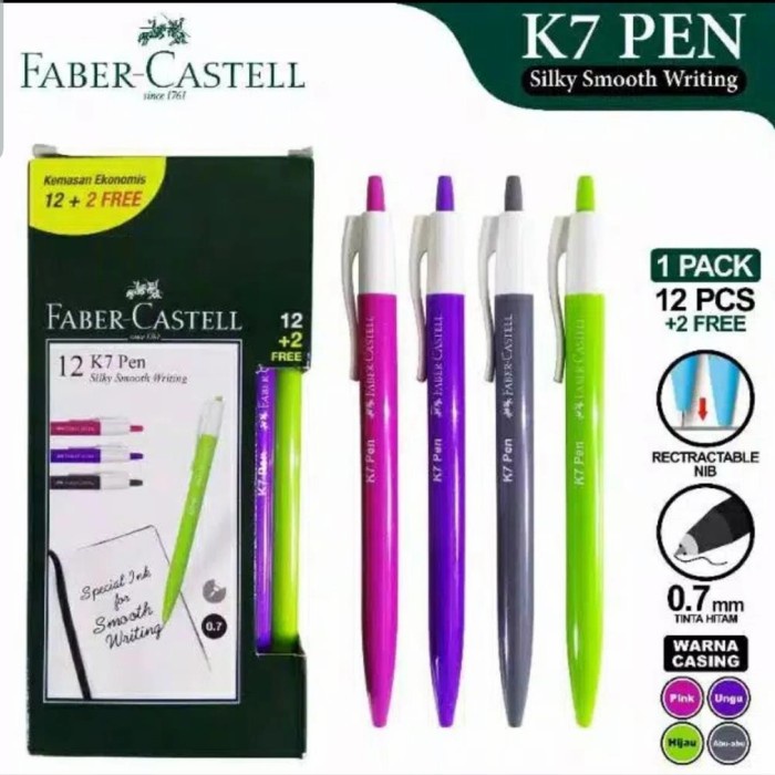 

Sale Pulpen K7 Faber Castell (free 2 pcs) /ALAT TULIS AESTHETIC/ALAT TULIS SET/ALAT TULIS SEKOLAH
