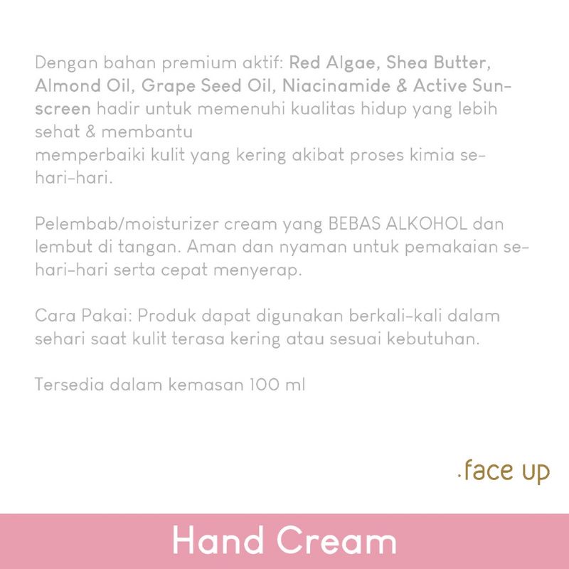 Face up Hand Cream 100ML