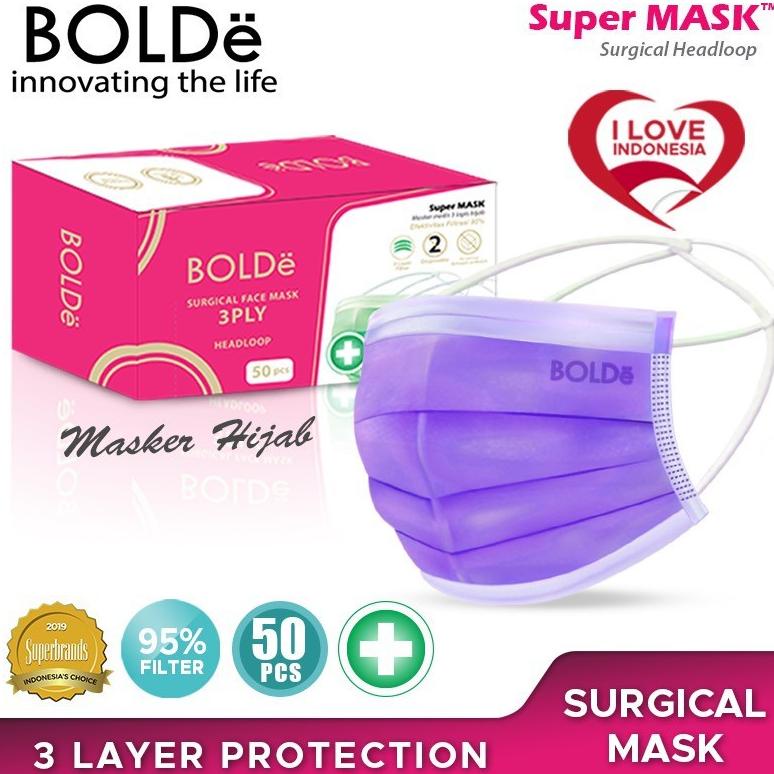Bolde Masker Medis / Surgical Mask Headloop 3Ply