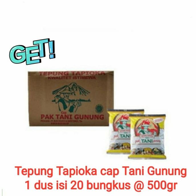 

Tapioka sagu cap Pak Tani Gunung per dus 20 bks. (Khusus Grab & Gojek)