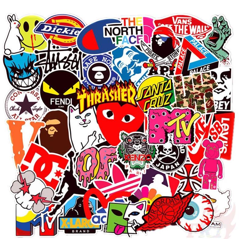 

[EM774] 50 pcs STIKER LOGO hypebeast graffiti Sticker Vinyl Laptop Waterproof DIY HP motor helm mobil ipad tablet 3349
