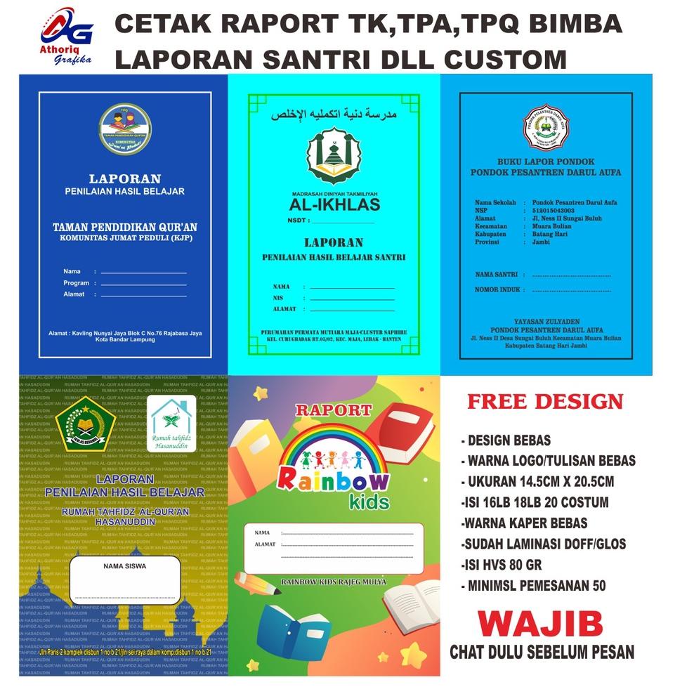 

MJH raport TK /TPA/TPQ paud bimba costum Terbaru