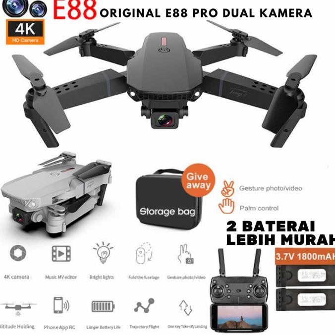 Drone Murah 4K Dual Kamera Optical Flow Stabil