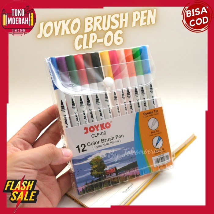 

Terlaris Brush Pen Pulpen Unik 2 Sisi Pulpen Brush 1 Set 12 Warna Clp-06 Spidol