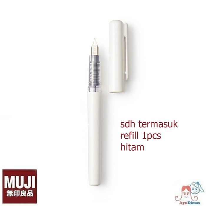 Terlaris Muji Polycarbonate Fountain Pen / Reill Catridge - Pulpen Kaligrafi