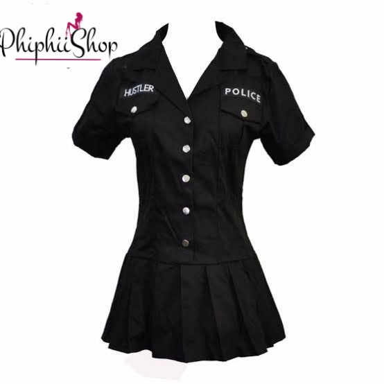 Sexy Kostum Seragam Polisi Baju Polwan Police Cosplay Costume