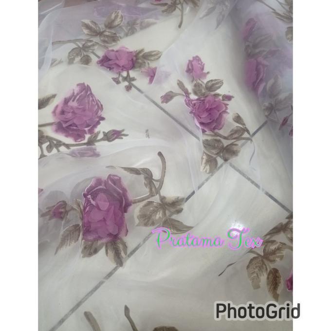 kain organza/organdi motif