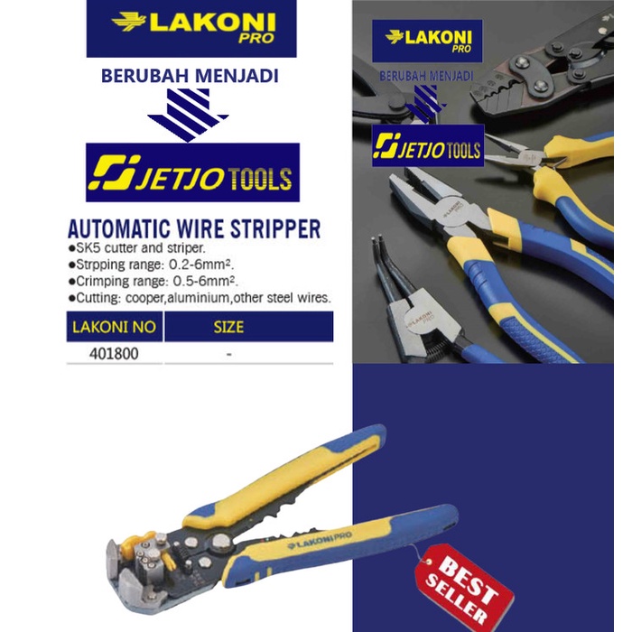 Terlaris Tang Kupas Kabel Otomatis / Automatic Wire Stripper Lakoni Pro 401800