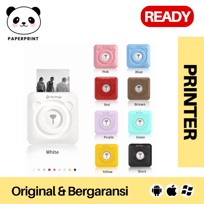 Terlaris Peripage A6 203 304 Dpi 57X30 Mini Printer Bluetooth Dupe Paperang