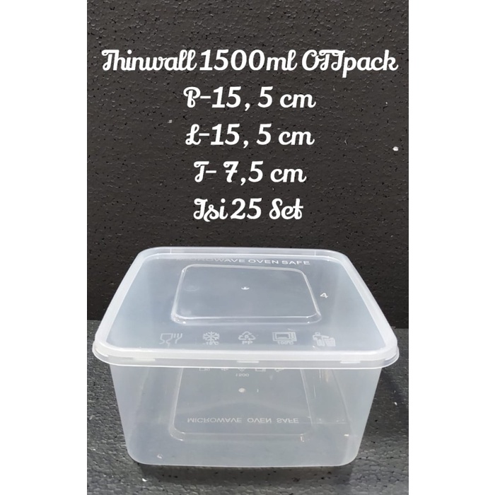 Thinwall Kotak 1500Ml OTIpack isi 25set