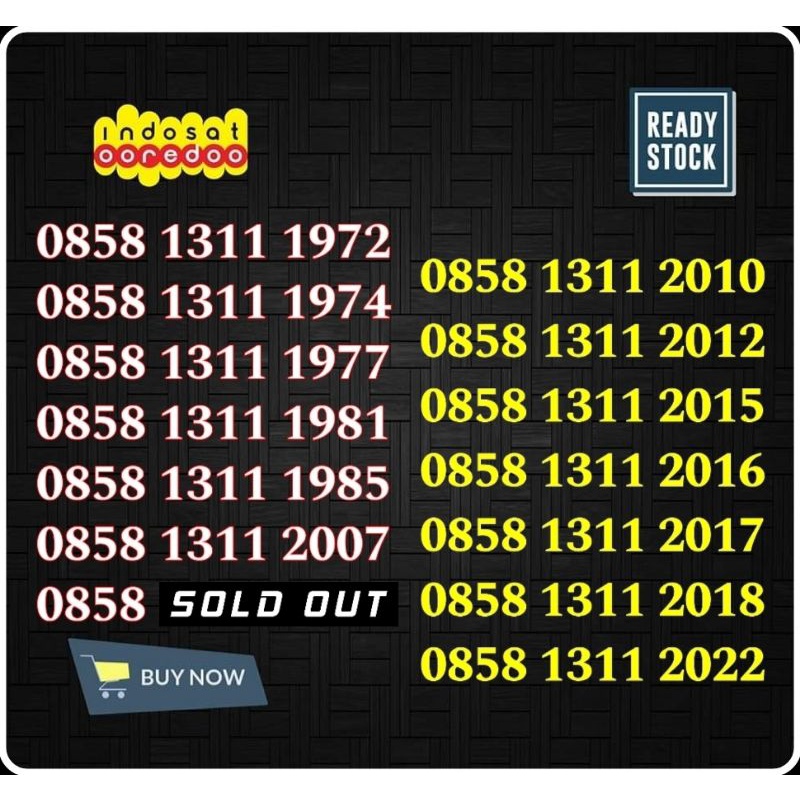 INDOSAT SERI TAHUN LAHIR