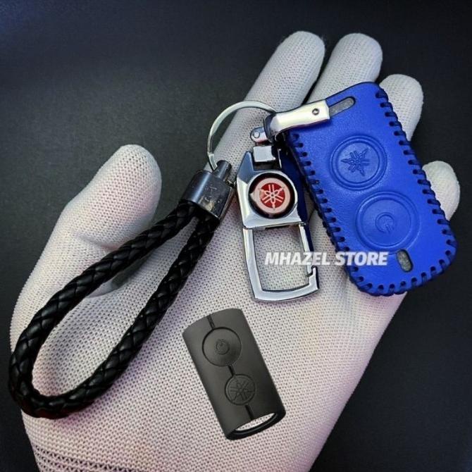 gantungan kunci sarung kulit remote keyless motor Yamaha all new NMAX