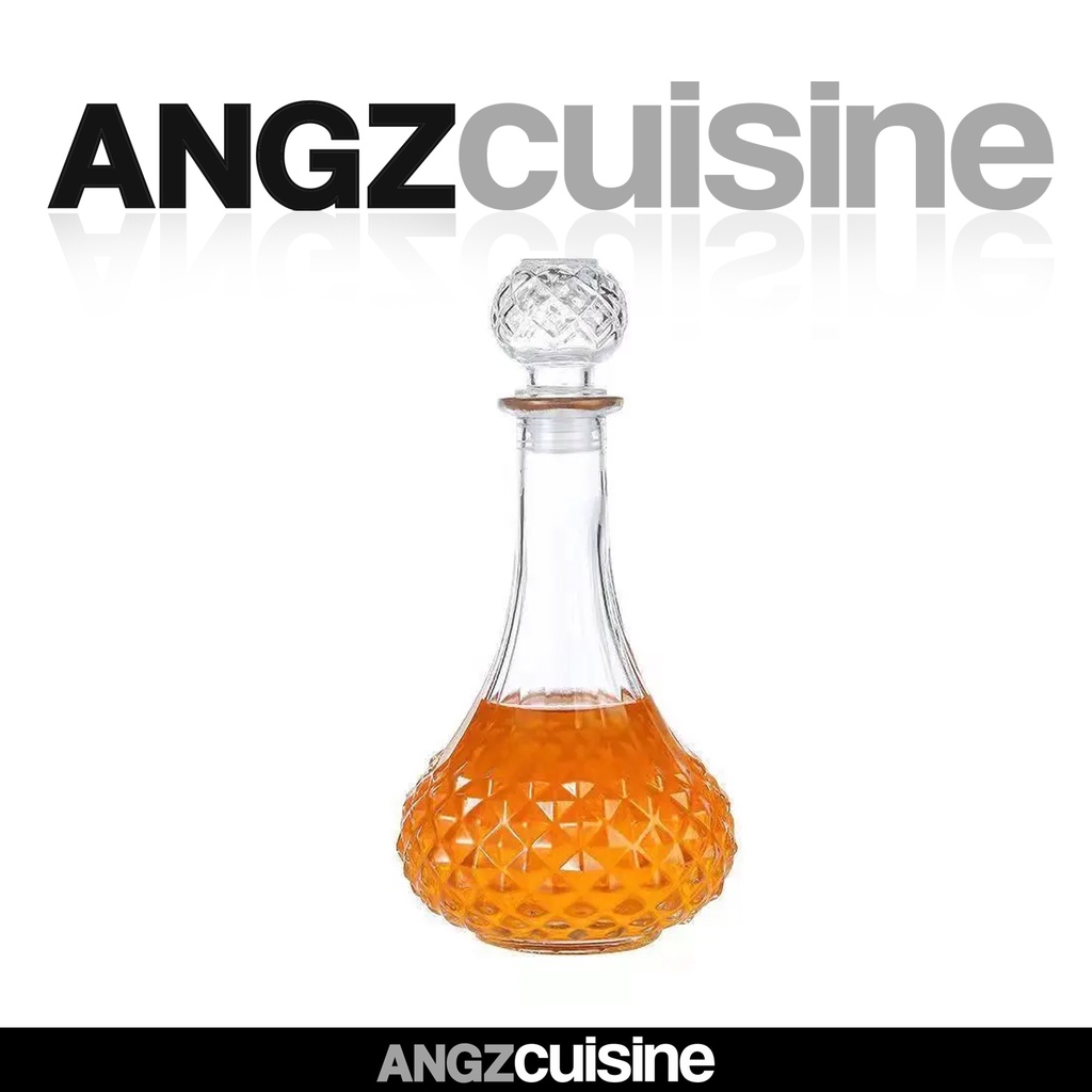 Botol Kaca Crystal Glass Bottle Lingge Bao 800 ml