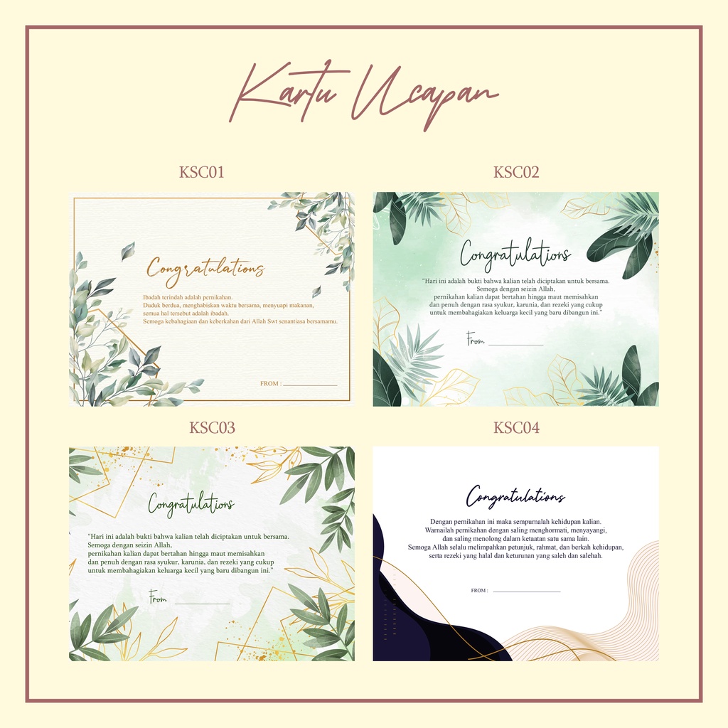 Thank You Card Kartu Ucapan Pernikahan