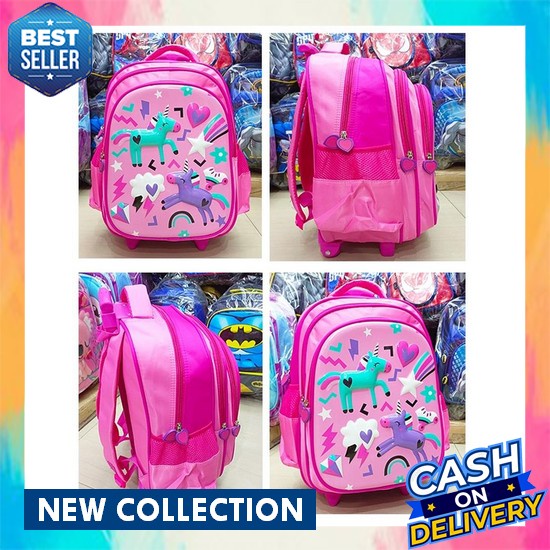 Dream Bags - Tas Troli Anak Sekolah Laki Laki Perempuan Import Db2023 - Trolley - Tas Koper Anak Tas
