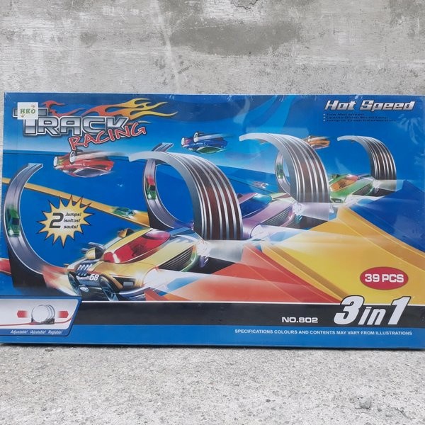 Hot Sale Mainan Track Racing Hot Wheels 2 Jalur Model Jalan Trek Halilintar Termurah