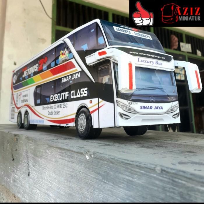 Promo Miniatur Bus Mainan Sinar Jaya Double Decker Hadiah Ultah Anak Terlaris