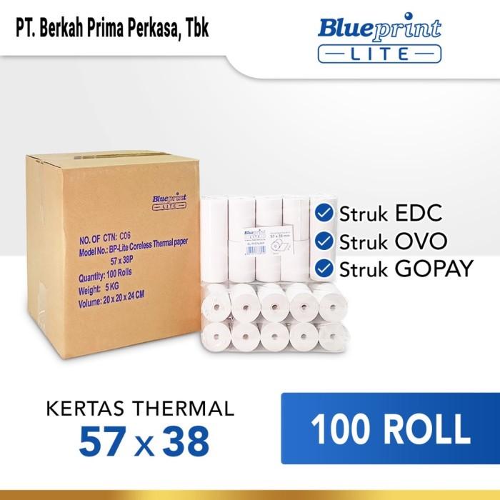 

Terlaris Kertas Thermal Kasir Struk Edc Blueprint Lite 57X38 , 57 X 38 - 1 Dus