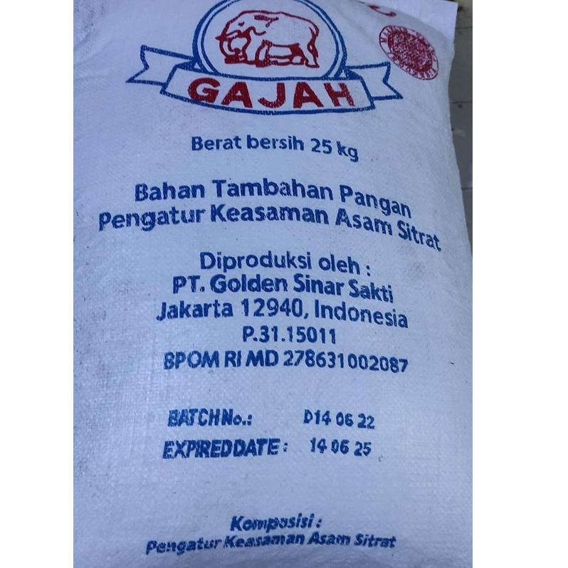 

DISCOUNT !!! CITRIC ACID MONOHYDRATE CAP GAJAH - 1 KG / CAP GAJAH CITRIC ACID [KODE 78]