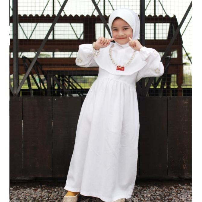 Part 1 Baju muslim anak perempuan sarimbit ihram ihrom putih Dannis