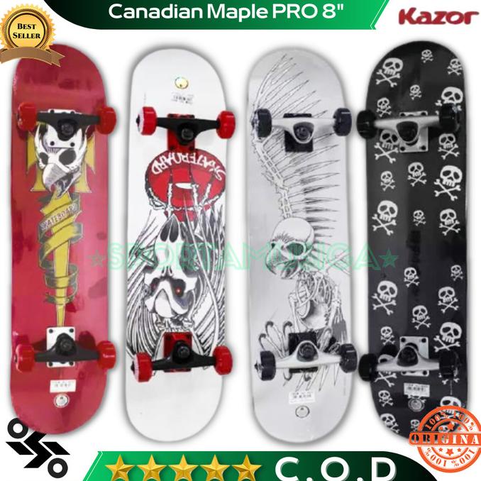 Skateboard Dewasa 8" Kazor Canadian Maple Original
