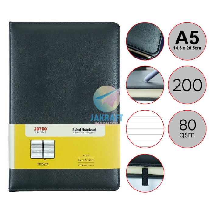 

Discount Notebook A5 Soft Foam Cover JOYKO NB-715A5 isi 100 Lembar 80 Gsm /BUKU TULIS SEKOLAH/BUKU