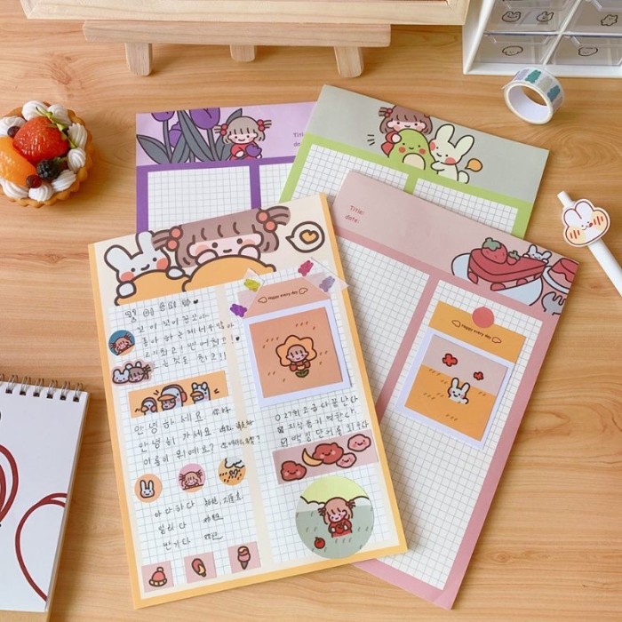 

TERLARIS Memopad Notepad Girl Little Kertas Catatan Korean Style Cute Notebook /BUKU TULIS