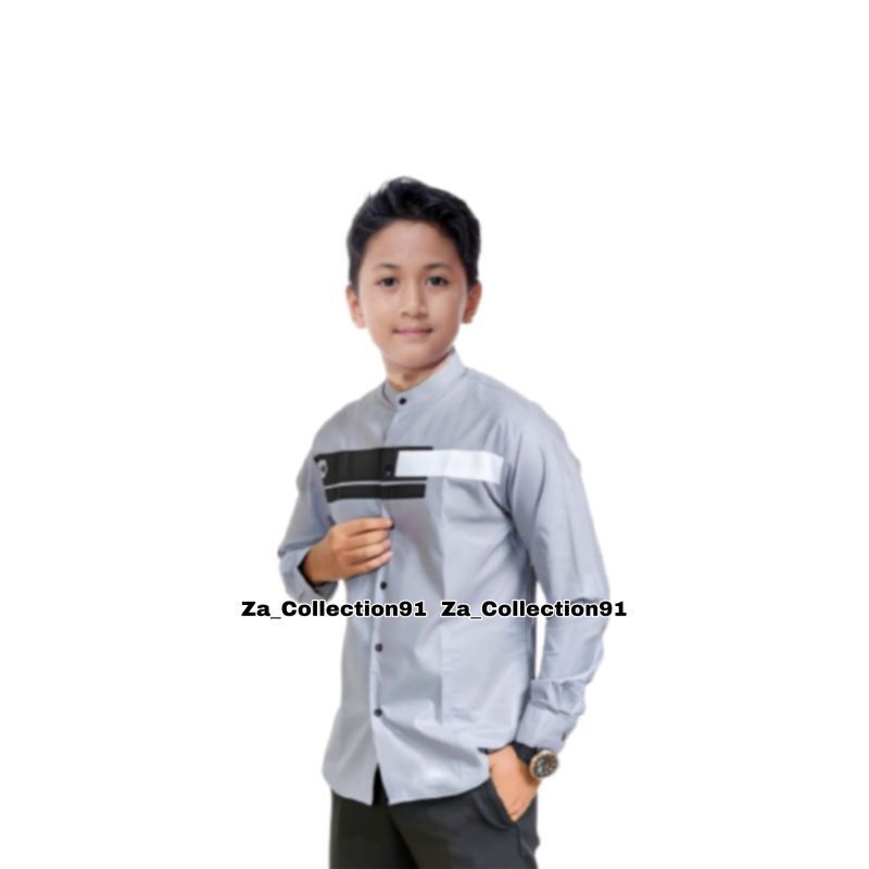 Baju koko anak putih Elegan kain katun toyobo