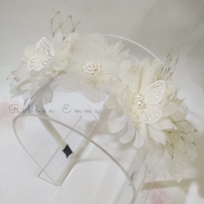 Terlaris Mahkota Bunga Putih Mahkota Pengantin Bando Flower Crown Putih Anak