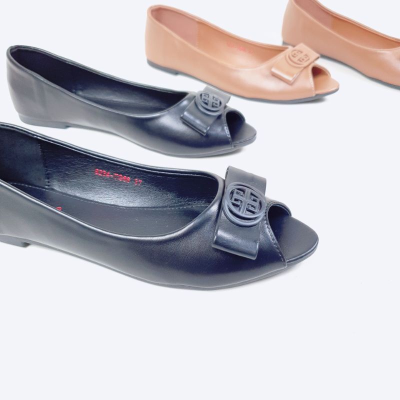 Norvid Flatshoes slip on ujung terbuka