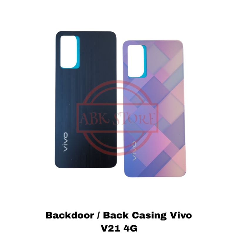 TUTUP BELAKANG BACKDOOR COVER BATERAI BACK GLASS VIVO V21 4G BACK CASING