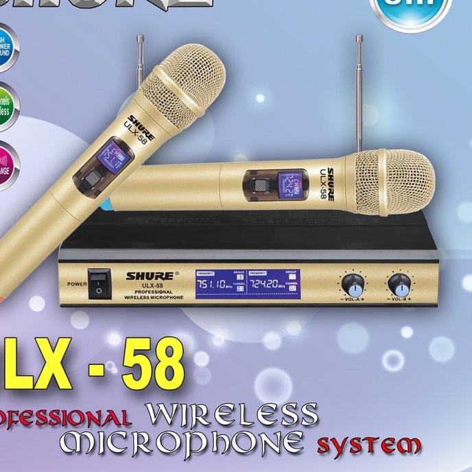 Discount | HJ6 | Mic wireless SHURE ULX 58 UHF microphone double wireless GOLD
