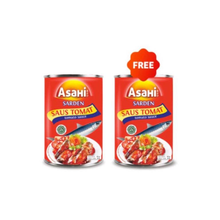 

Terbaik AsaHi Sarden Saus Tomat 155 gr - Buy 1 Get 1 Saus Tomat 155gr