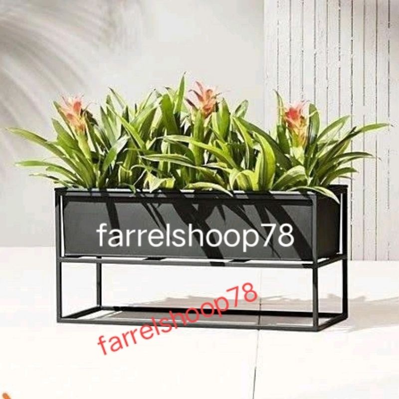 Pot Kotak/Rak Bunga Taman/Standing Pot/Rak Bunga Minimalis/Rak Besi/Pit Murah Pasti Promo