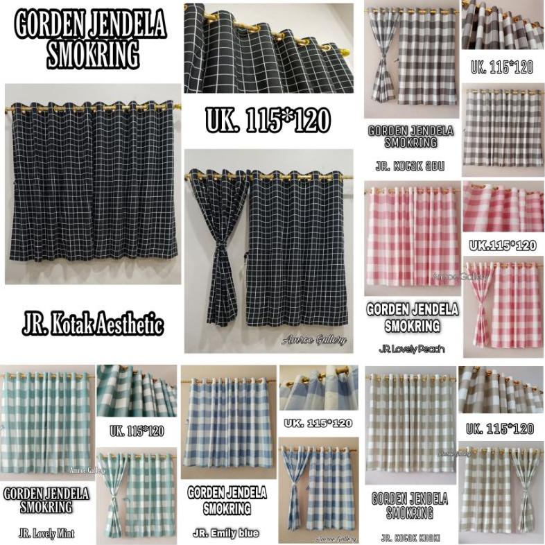 Update - Gorden jendela pendek  minimalis ring Smokring UK 115x120 ~