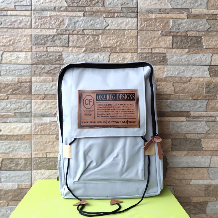 Tas ransel Tas Ransel Punggung Sekolah Kasual Pria Wanita - Silver(L7O9) tas ransel pria tas ransel 