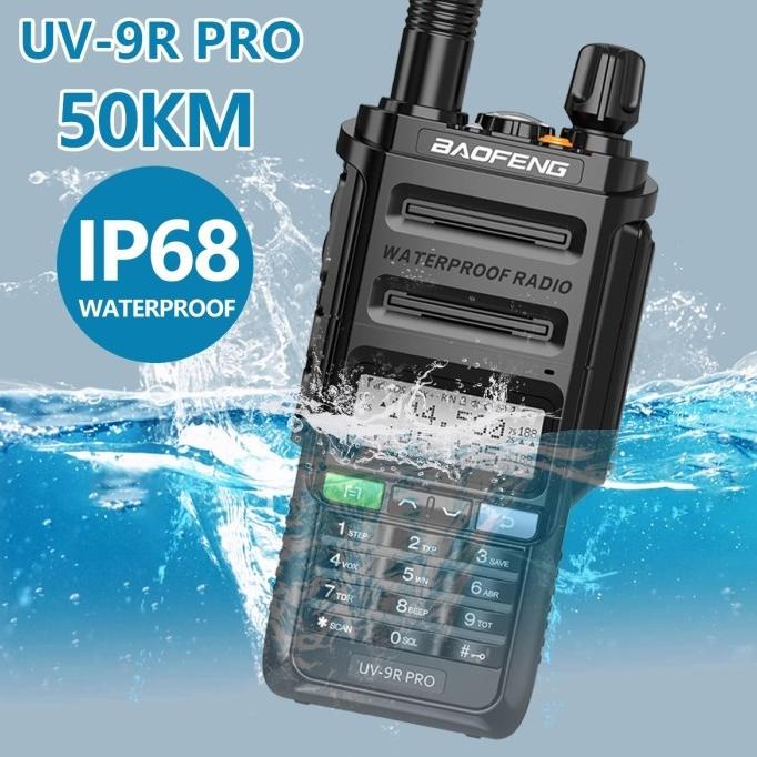 HT UV-9R PRO Waterproof Walkie Talkie 18W 9800 mAH
