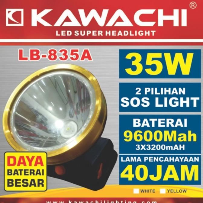 Senter Kepala Kawachi 35 Watt Baterai 9600mAH Super Besar LB-835A