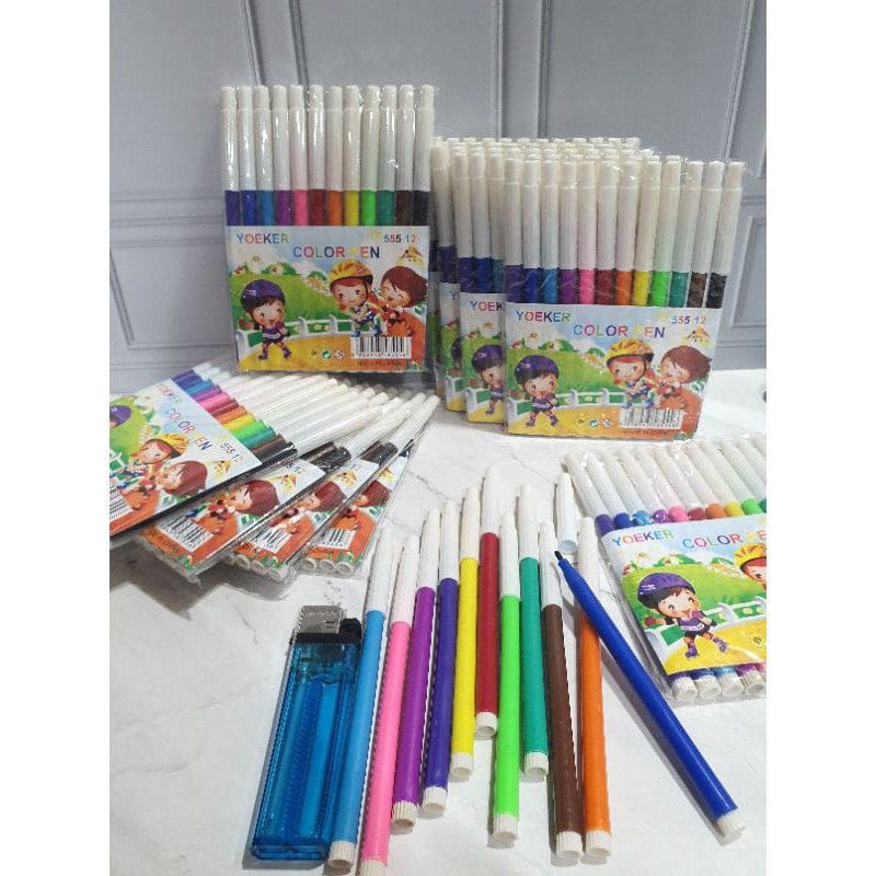 

12 Pcs Spidol Kecil Warna Warni / Spidol Mewarnai / Spidol 12 Warna