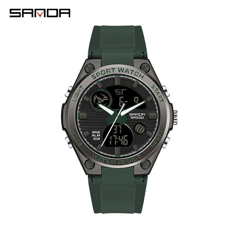 Jam Tangan Sanda Wanita Tahan Air Dualtime Kuarsa Original Lentur Halus Kasual Modis