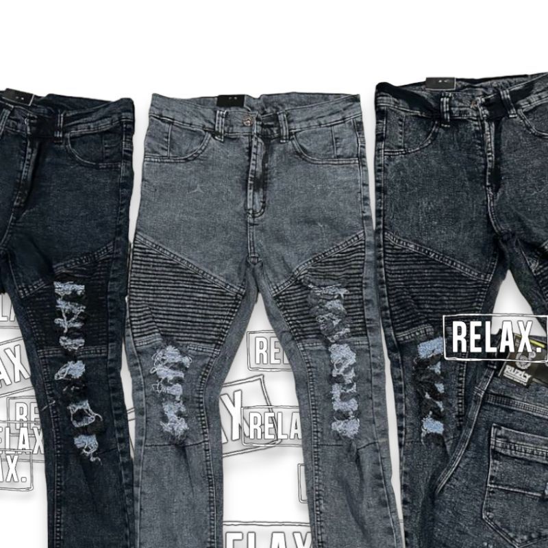 Celana Jeans Bikers Panjang Pria size 27-38 Premium Celana Bikers Panjang Premium