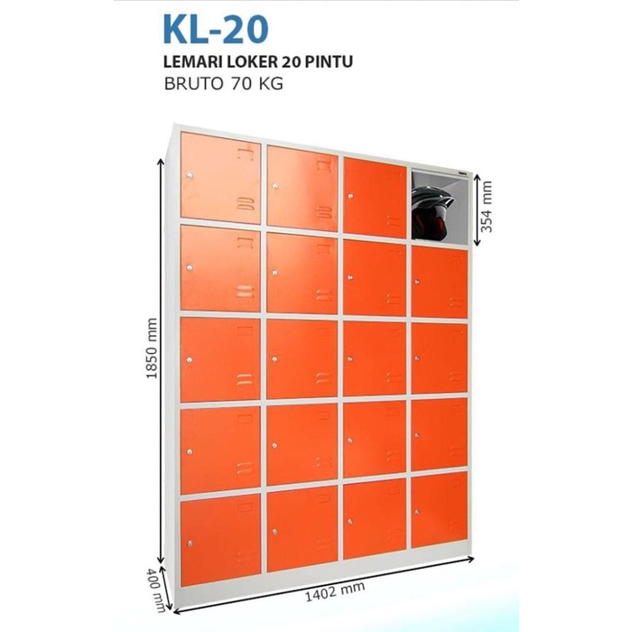 

Terlaris Loker Besi 20 Pintu Merk Kozure