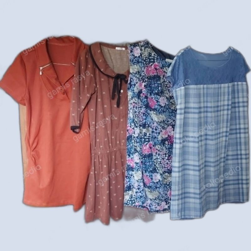 aneka mini dress wanita Korean style vintage sifon scuba