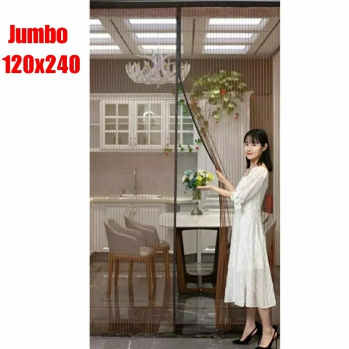 Terlaris Jumbo Qood Quality Tirai Pintu Magnet Anti Nyamuk Jumbo 120X240Cm