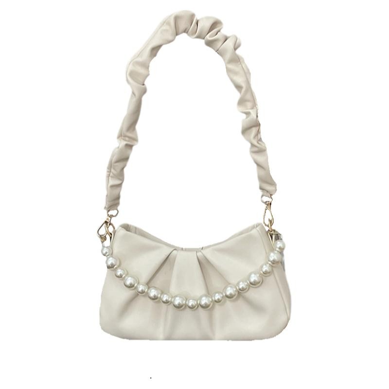 Red Tas Ketiak Tas Messenger Wanita 2022 Baru Musim Panas High-End Rasa Niche Lipit Cloud Tas All-Match Tas Bahu